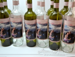 Етикети за сватбено вино със снимка